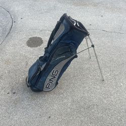 Ping 4 Under Golf Bag Stand Blue And Grey