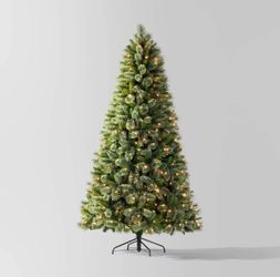 Wondershop 7.5' Pre-lit Virginia Pine Artificial Christmas Tree Dual Color Light