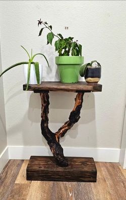 Handmade Wooden Table or Plant Stand