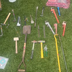 Various Tools, Shovel, Hammers, Crowbar 