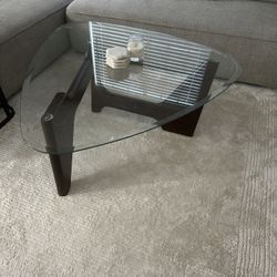 Mid Century Modern Glass Coffee Table 