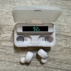 White Bluetooth 5.0 Earbuds TWS Wireless Headphones Headset Stereo Samsung Android iPhone Earphone Gift.