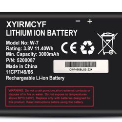 XYIRMCYF W-7 W-7B Battery (2024 New Upgrade), 3000mAh High Capacity Battery for W-7 W-7B Netgear AirCard 779S 780S 790S 790SP 810S 4G LTE Mobile Hotsp