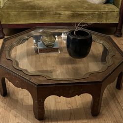 Octagon Mid century Ornate Coffee Table