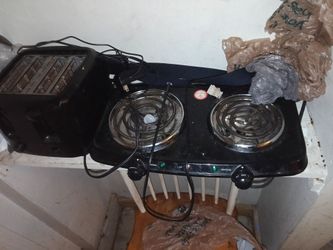 Black Double Burner Electric Coil Cooktop