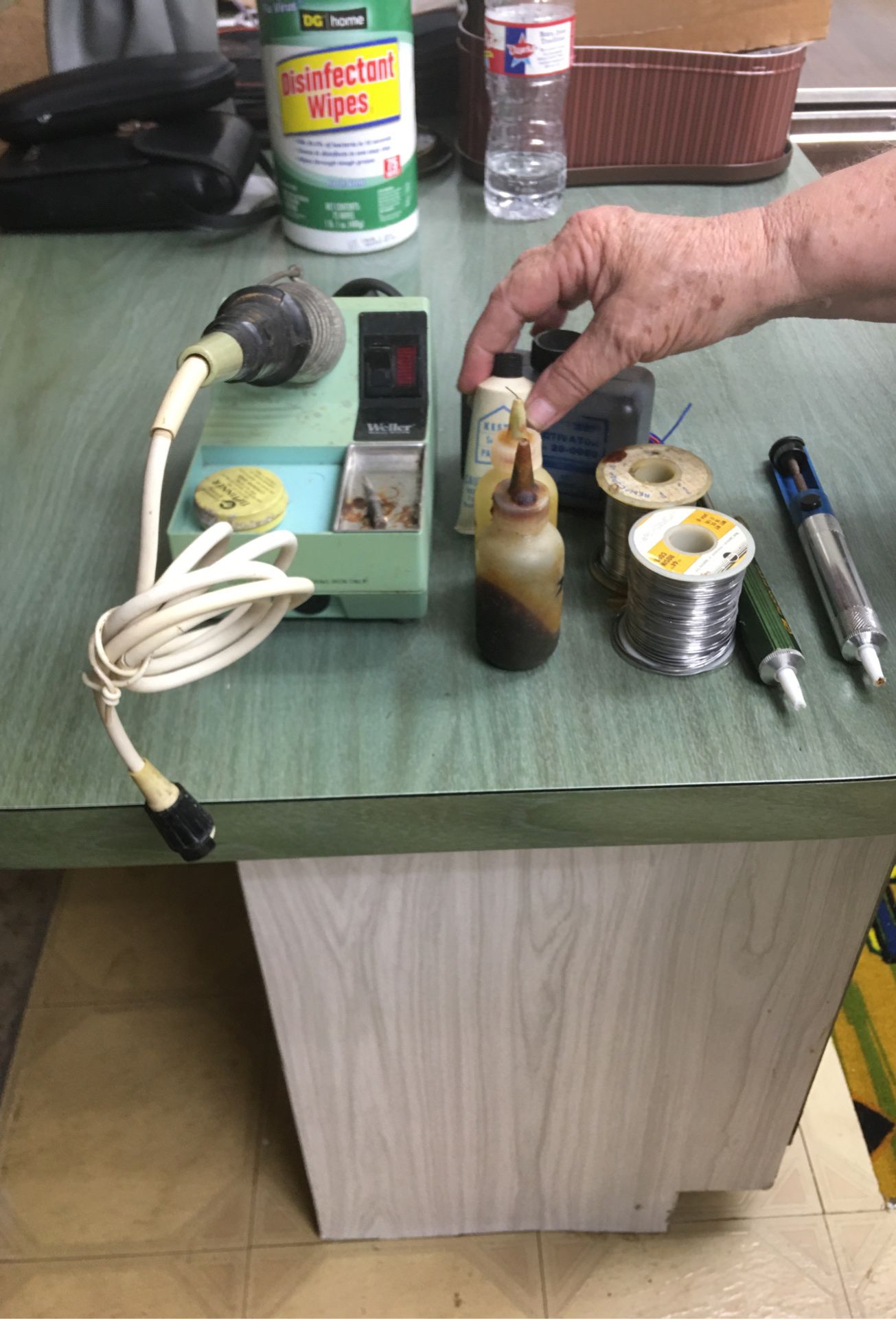 Soldering iron flux and 2 rolls of solder and dodger remover