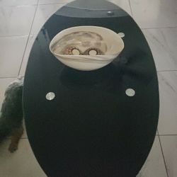Black Glass Table 