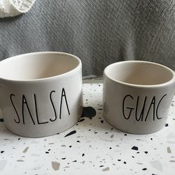 Rae Dunn Salsa Guac Ceramic Dip Bowls