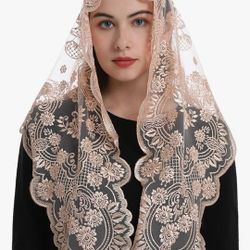 Elegant Embroidered Chapel Veil