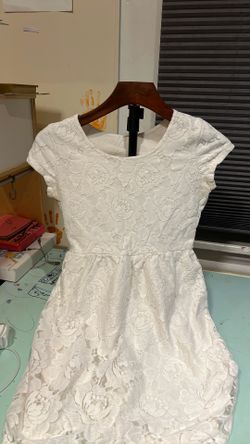 Girls White Laced Dress