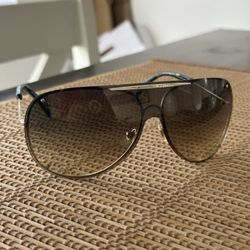 Alexander McQueen Sunglasses | Aviator | Gold + Brown Gradient | Made in Italy