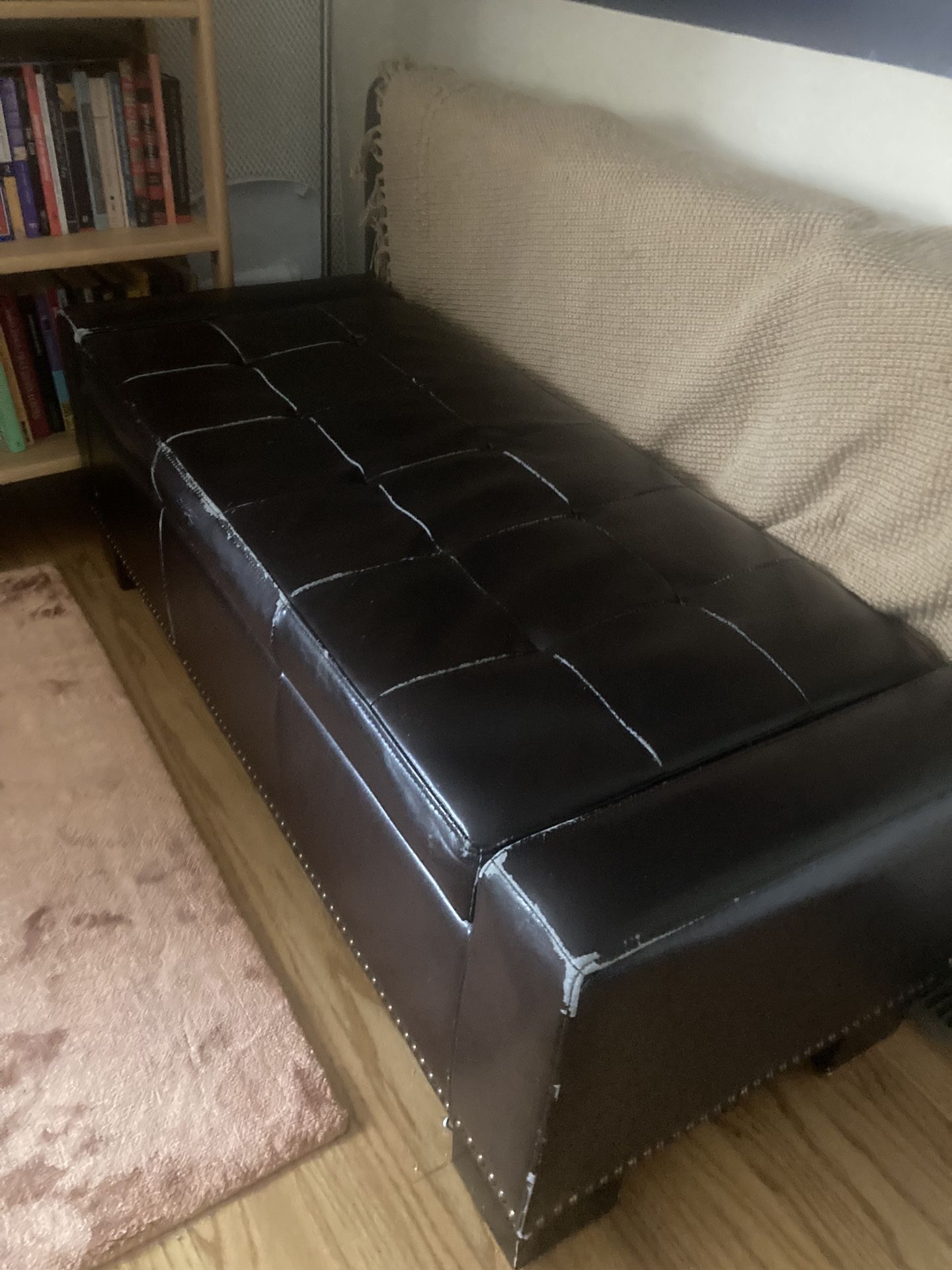 Leather Ottoman