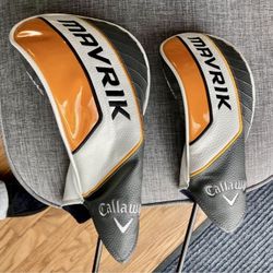 Callaway Maverick Driver + 3 Wood W/ Head Covers, 60 Gram Regular Shafts (Free Local Delivery)