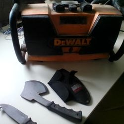 Knife/Hatchet.    DeWalt Radio 