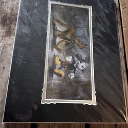 Disney Vintage Classic Mickey Walking Pluto 