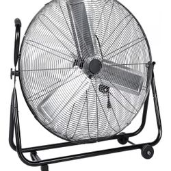 30-Inch Floor Fan with Roll Booster - Industrial-Grade Airflow, 360 Degree Adjustable Tilt