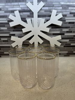 Ribbed Drinking Glasses