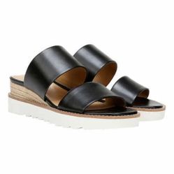 Franco Sarto Conan Women's Espadrille Slide Sandals--Black size 8