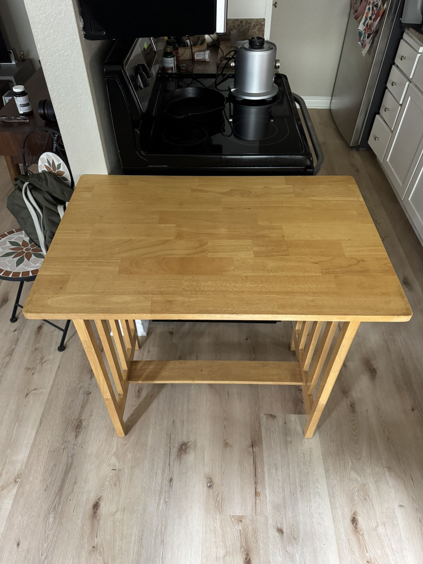 Wood Kitchen Island, Utility Table