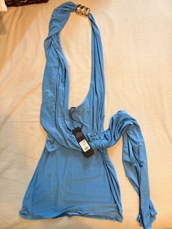 Fashion Nova Della Draped Mini Dress