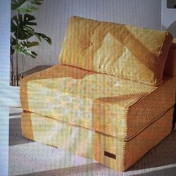 NEW Folding Sofa Bed, Convertible Chair Orange