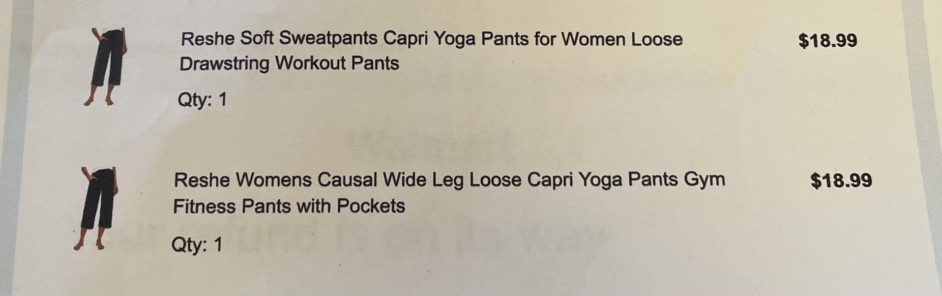 Ladies Capri Yoga Pants