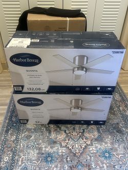 Price Is Per Each But There Are Two Flat Ceiling Fans 52 In For Indoors New In Boxes