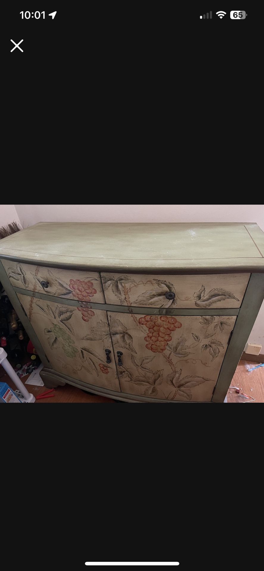 Painted Sage Green Cabinet