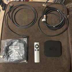 Apple TV 2nd Gen + Unopened HDMI Cable + Ethernet Cable