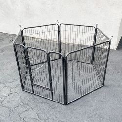 $85 (New) Heavy duty 32” tall x 32” wide x 6-panel pet playpen dog crate kennel exercise cage fence