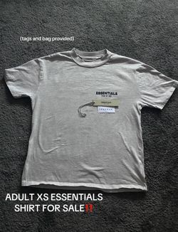 ADULT XS light grey essentials shirt