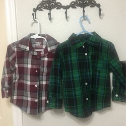 18m-2T Boys Plaid Shirts 