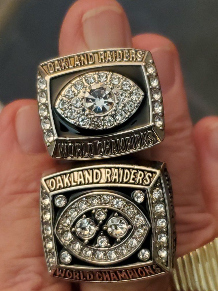 Raiders 1st 2 Super Bowl rings.