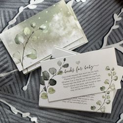 Baby Shower “Bring A Book Instead Of A Card” Insert For Invitations