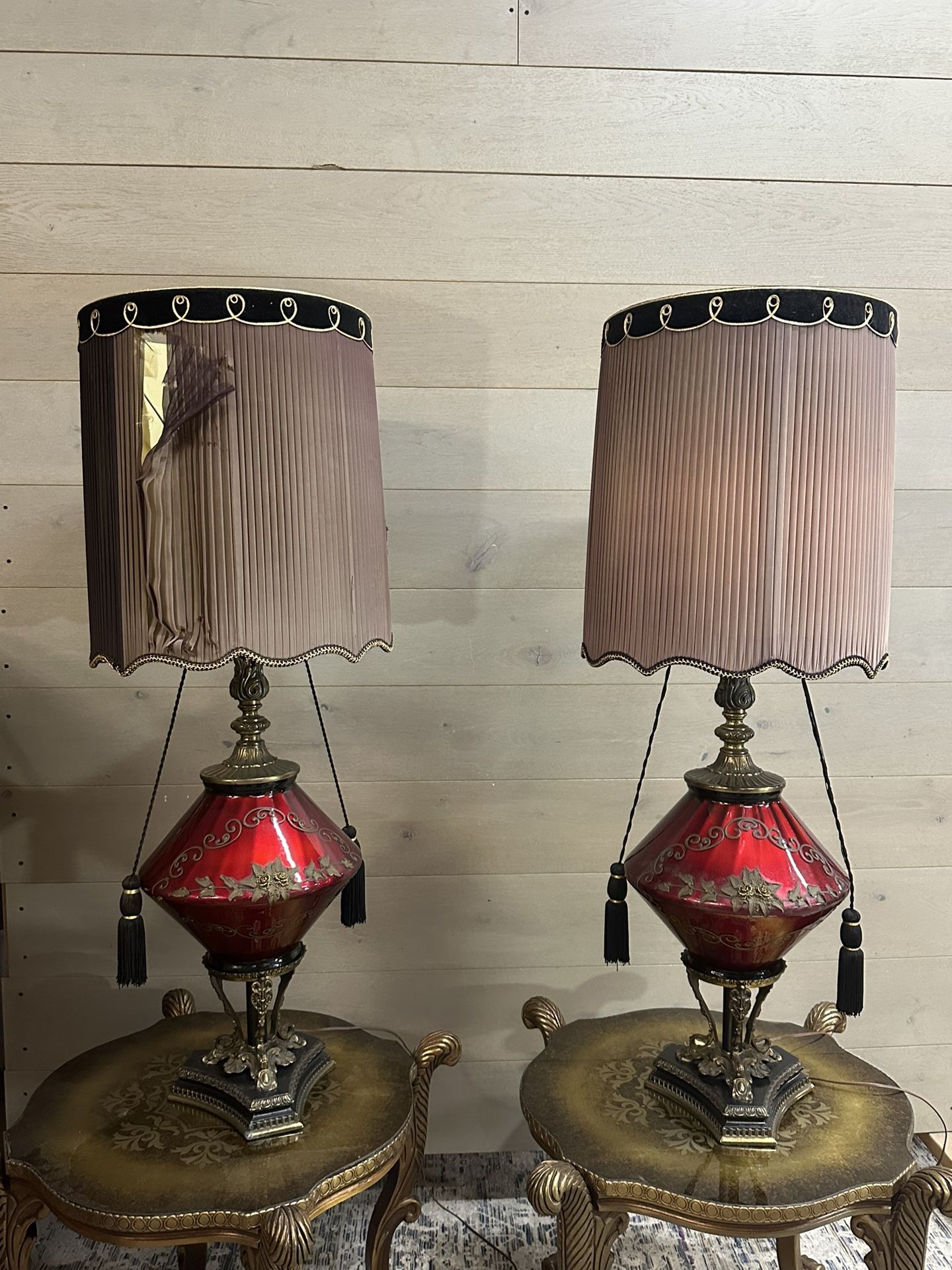Set Of Large Antique Lamps