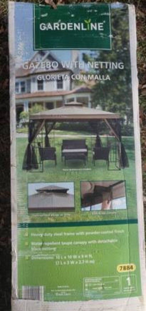 Gazebo With Netting 10x10