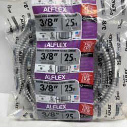 New Alflex 3/8” x 25’ Aluminum Flexible Conduit. Must Pick Up