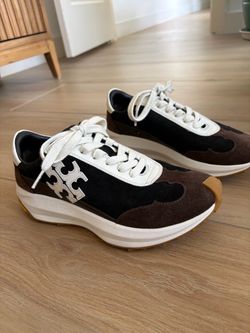 Tory Burch Suede Lace-Up Sneakers