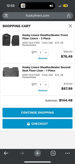 2017-2025 F250/350/450 Husky Floor Liners