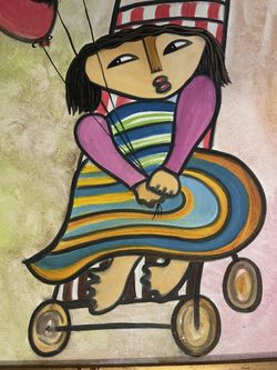 Artista G.Serra TÃtulo Niña En Coche