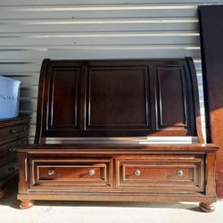 Queen Bed Frame W/ Nightstands 