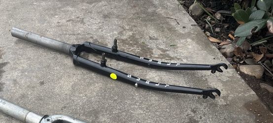 Surly Steel Fork - Black, Rim Brake Posts, Long Steerer