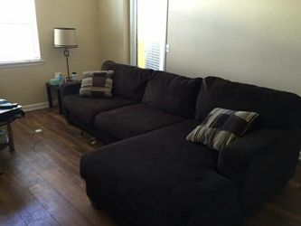Large Chocolate Brown Microfiber Couch