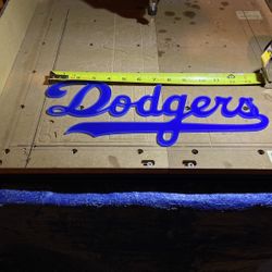 Dodgers logo in acrylic