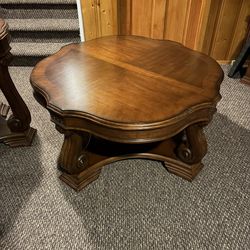 Coffee & End Table Set - Dark Wood