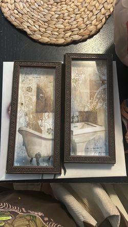 Framed Bathroom Art Prints Set of 2