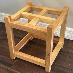 Handmade Wooden Plant Stand / Dog Bowl Stand – Solid Wood