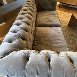 Restoration Hardware Chesterfield Couch - Gray 