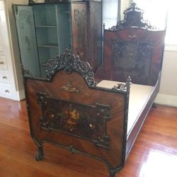 Twin Beds With Armoire Rod Iron