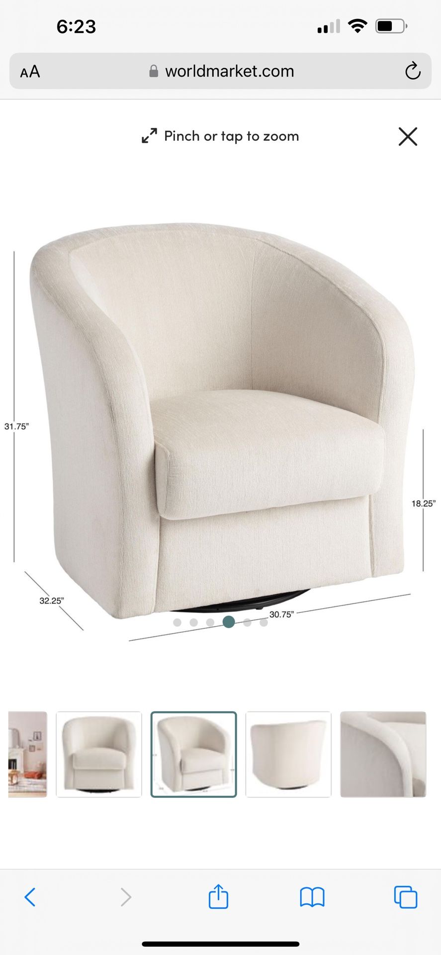 Ivory Swivel Chair